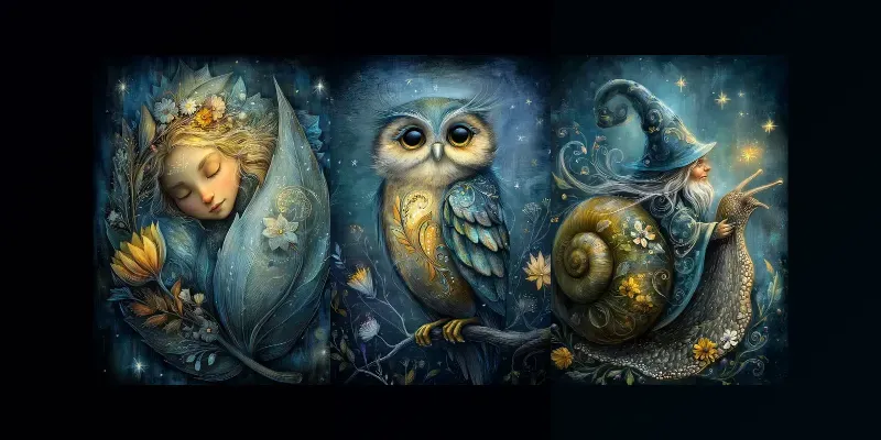 Indigo Night Folk Creatures generated by undefined