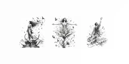 Symbolic Freedom Sketches generated by chatgpt-image