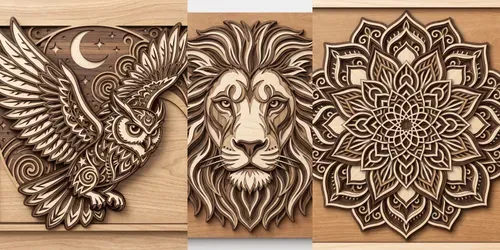Layered Wooden Vector Art generated by gemini-image