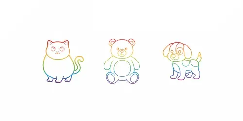 Simple Rainbow Outline Coloring Pages generated by gemini-image