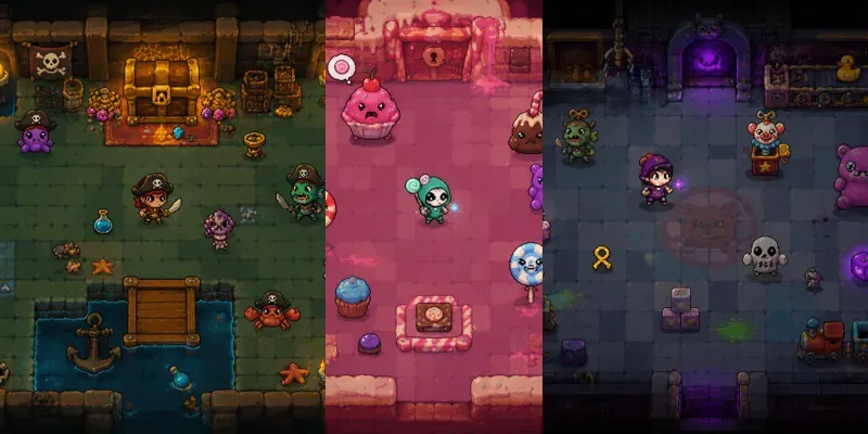 Topdown Roguelike Mockups generated by undefined