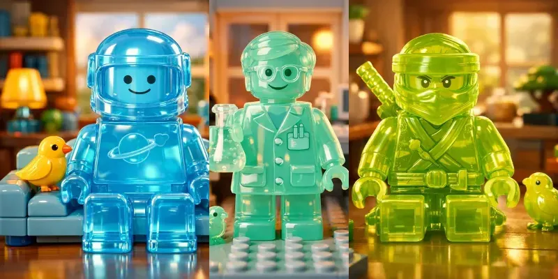 Jelly Lego Minifigure Birds generated by undefined