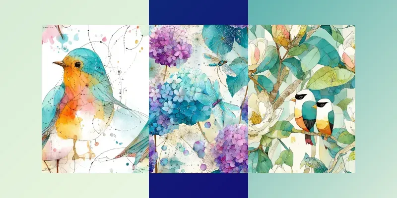Dreamy Seamless Silk Textile Art Patterns generated by undefined