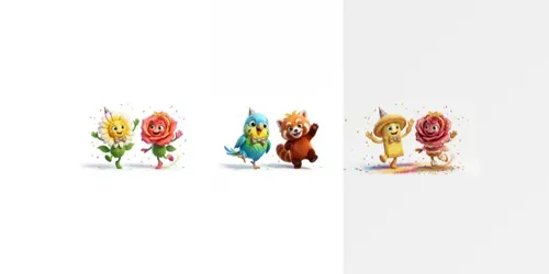 Cute 3D Happy Animated Characters generated by chatgpt-image