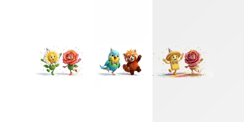Cute 3D Happy Animated Characters generated by undefined