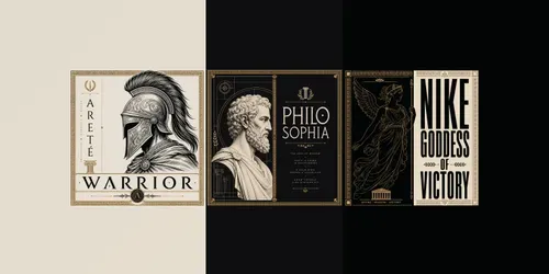 Greek Mythology Split Posters generated by chatgpt-image