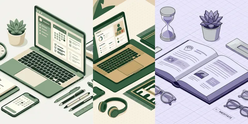 Productivity Mindfulness Planner Art generated by undefined