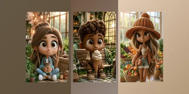 Whimsical 3D Character Renders generated by undefined
