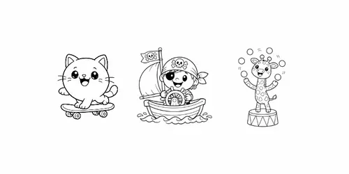Kids Friendly Coloring Pages generated by chatgpt-image