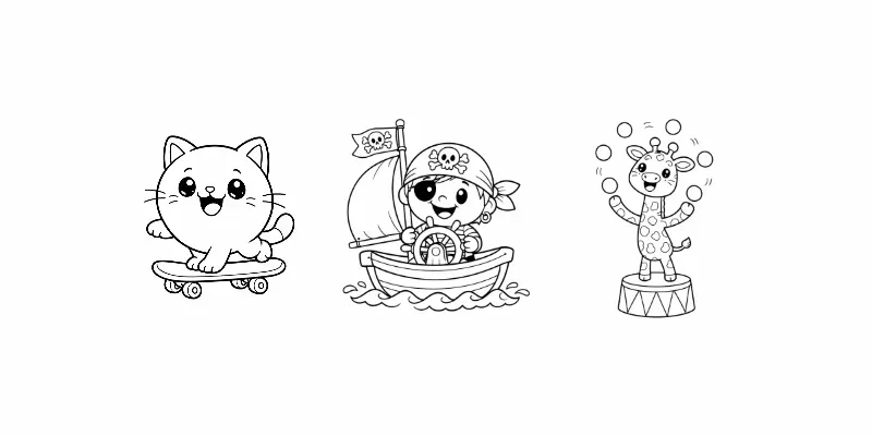 Kids Friendly Coloring Pages generated by undefined