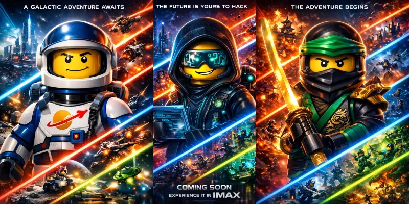 Imax Style Lego Poster Pros generated by undefined