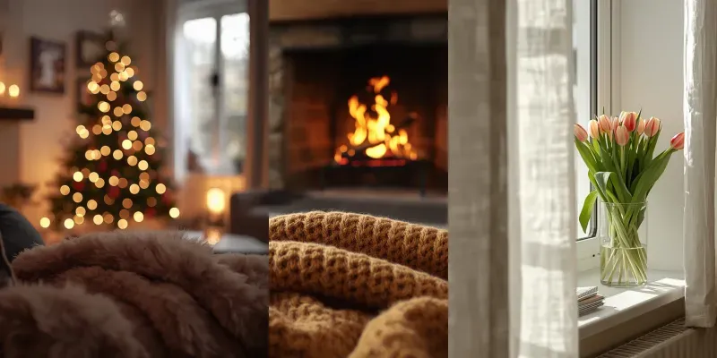 Cozy Seasonal Interior Photos generated by undefined