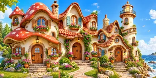 Whimsical Storybook Dream Houses generated by chatgpt-image