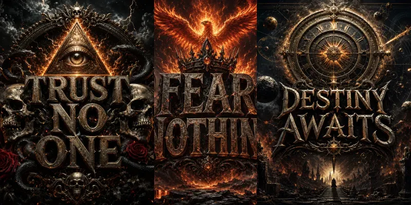 Dark Fantasy Quote Poster Art generated by undefined