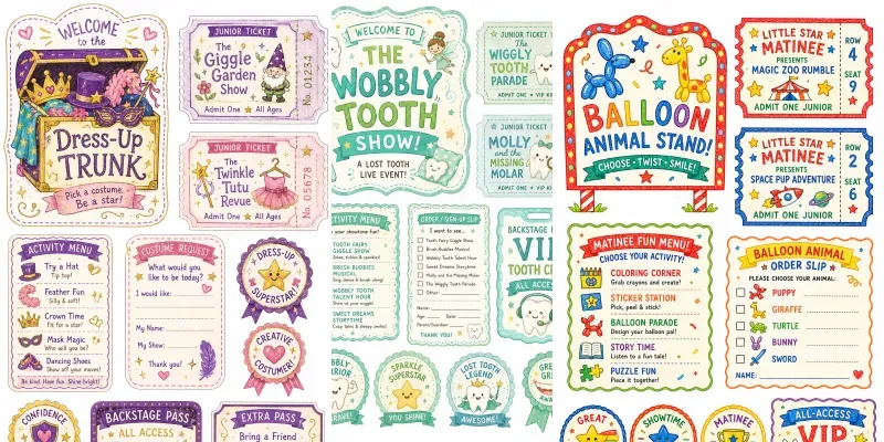 Kids Matinee Circus Ephemera generated by undefined