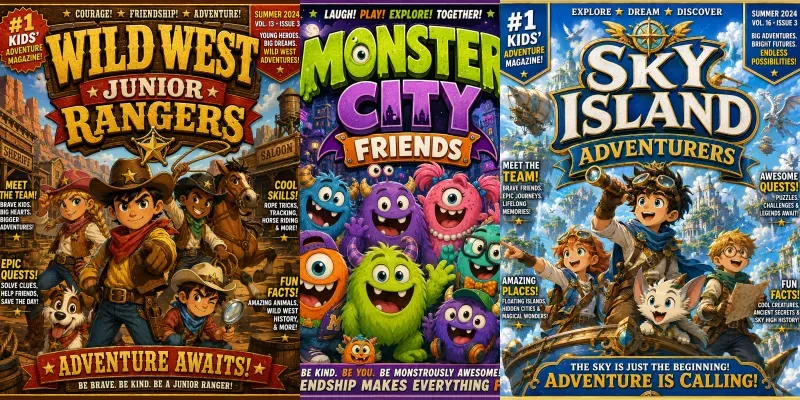 Cartoon Magazine Cover Collections generated by undefined