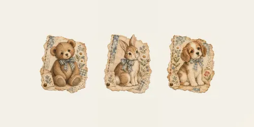 Sweet Storybook Animal Ephemera generated by chatgpt-image