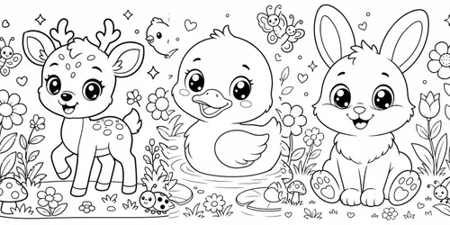 Cute Animal Coloring Pages generated by chatgpt-image