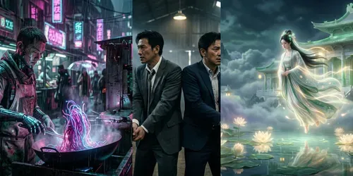 Asian Cinema Aesthetic Stills generated by gemini-image