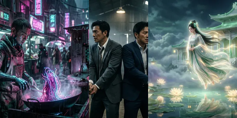 Asian Cinema Aesthetic Stills generated by undefined