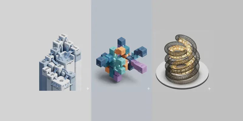 B2b Isometric UI Abstract Metaphors generated by undefined