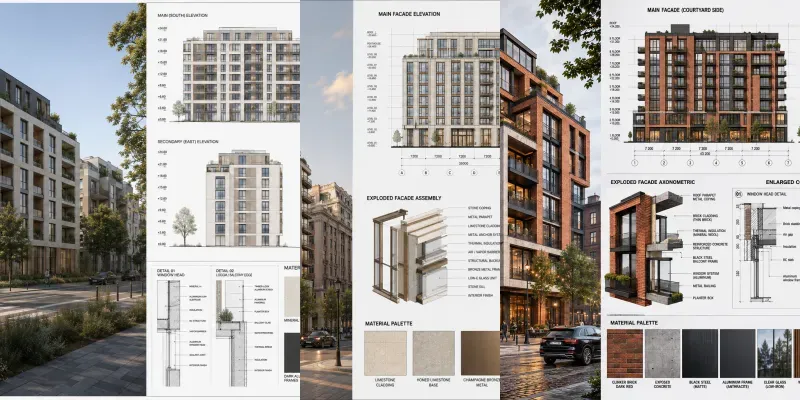 Residential Facade Design System Gens generated by undefined