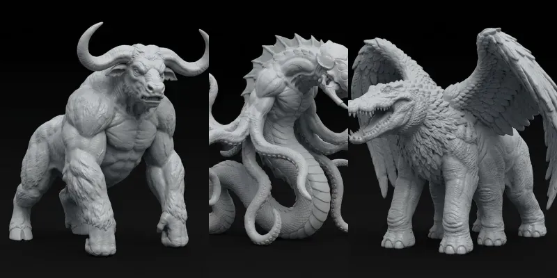 3d Modular Chimera Sculpt Generator