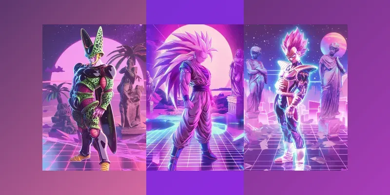 Dragon Ball Vaporwave Style generated by undefined