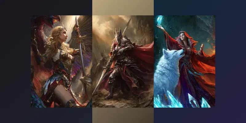Fantasy Art Cards generated by undefined
