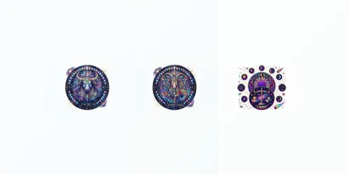 Vibrant Zodiac Sign Celestial Art Designs generated by chatgpt-image