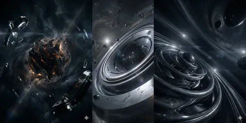 Cinematic Interstellar Black Holes 3D generated by gemini-image