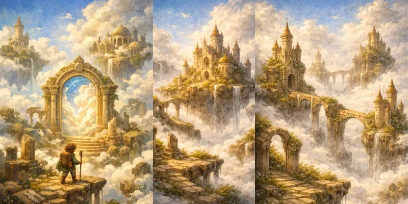 Fantasy Storybook Cloud Kingdoms generated by undefined