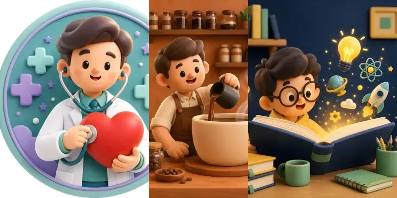 Trendy 3d Claymation Illustrations generated by undefined