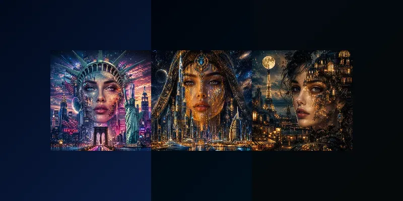 Surreal Global City Portraits generated by undefined