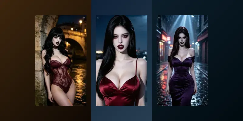 Girl Vampire Lingerie Portraits