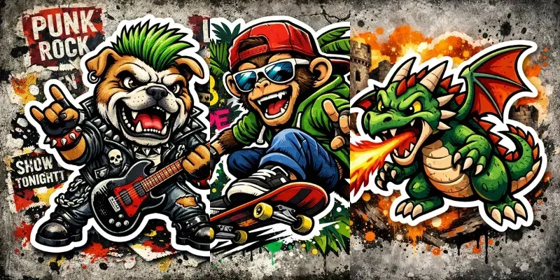 Urban Street Art Sticker Collections generated by undefined