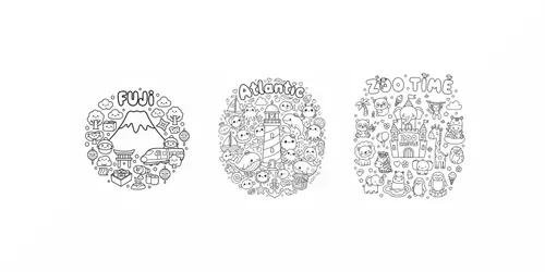 Whimsical Landmark Place Coloring Pages generated by gemini-image