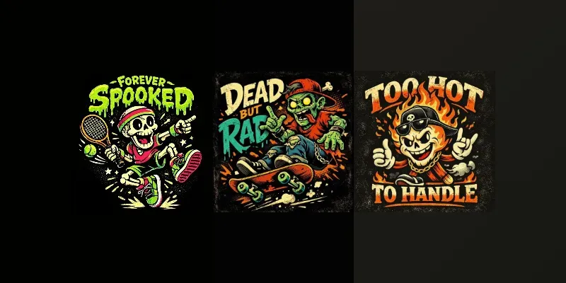 Retro Cartoon Character Tshirt Art generated by undefined