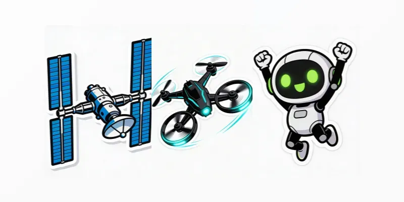 Cyberpunk Vector Tech Sticker Clipart generated by undefined