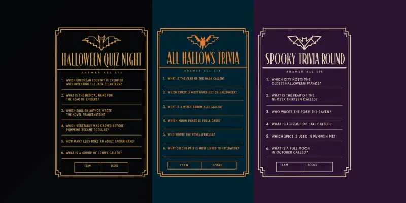Halloween Party Trivia Quiz Sheets generated by undefined