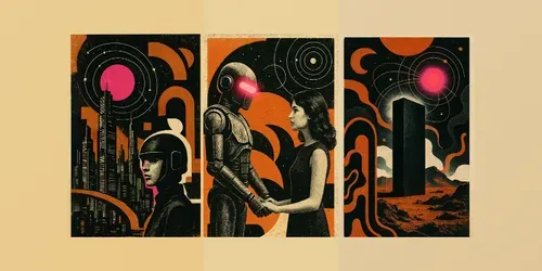 Surreal Retrofuturism Collage Posters generated by chatgpt-image