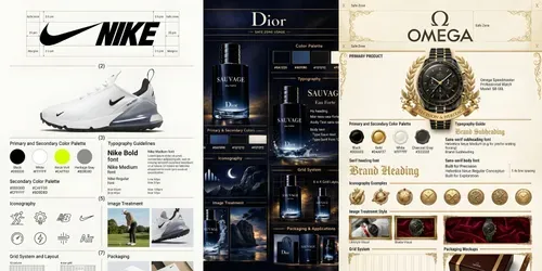 Premium 916 Brand Design Guide Posters generated by gemini-image