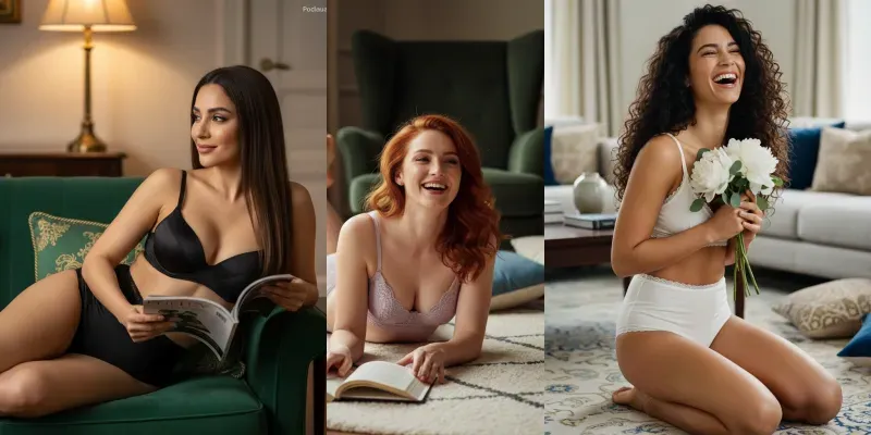 Elegant Underwear Photography generated by undefined