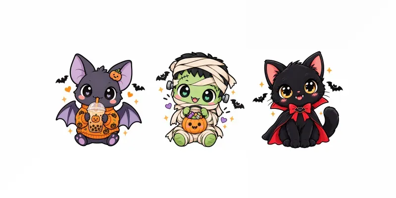 Spooky Cute Halloween Tshirt Cliparts