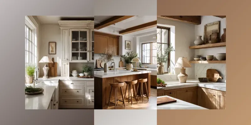 Vintage Wooden Kitchen Photography generated by undefined