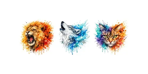 Watercolor Abstract Animal Tshirt Designs generated by chatgpt-image