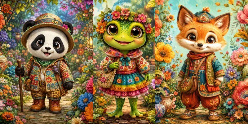 Whimsical Storybook Character Portraits generated by undefined