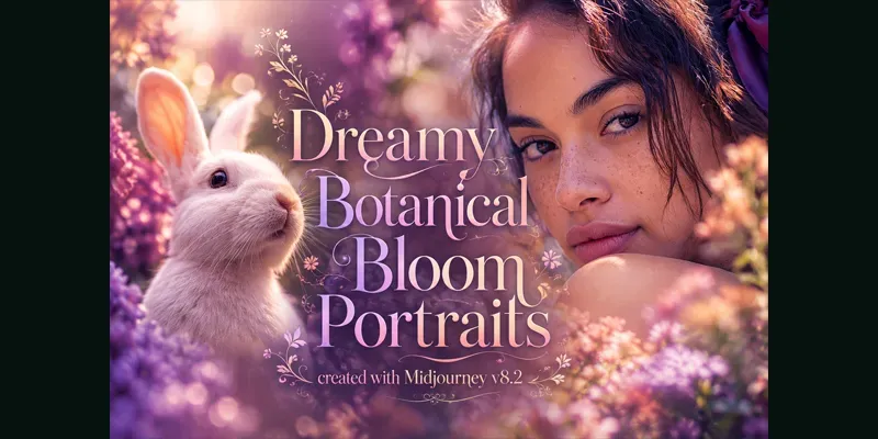Dreamy Botanical Bloom Portraits generated by undefined