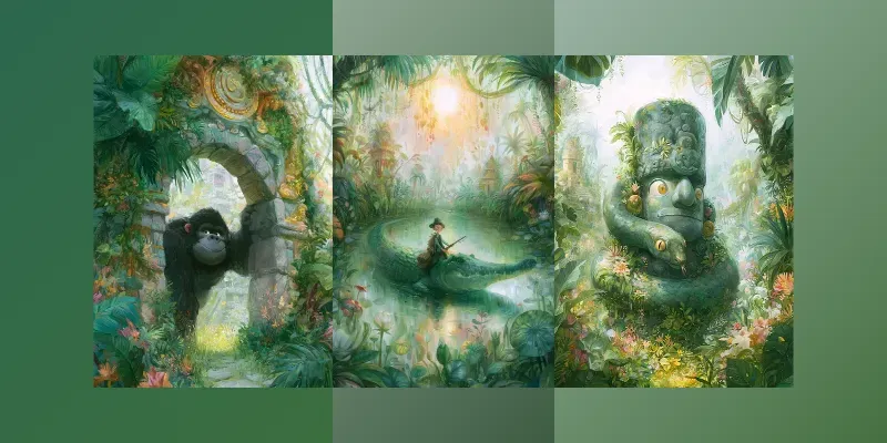 Jungle Treasures Storybook Illustrations generated by undefined