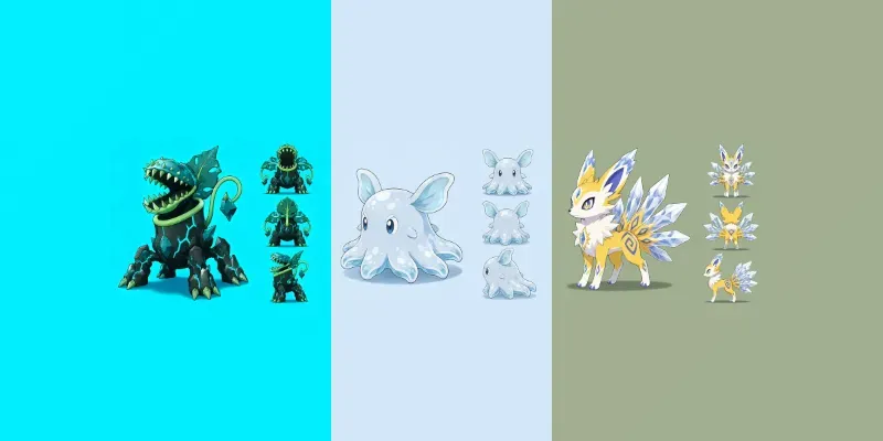 Fakemon Character Concept Designs generated by undefined